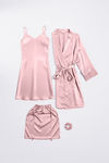 Zivame Luxe Satin 4 Pc Sleep Set - Spanish Villa — thumbnail 2
